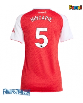 Arsenal Piero Hincapie #5 Tricou Fotbal Replică 2025-26 Femei Acasa